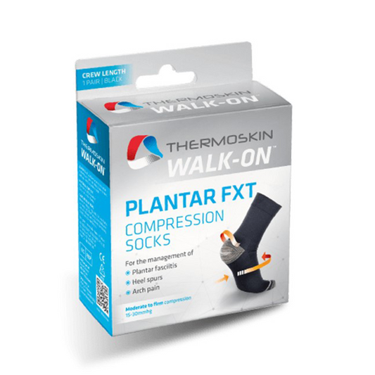 Thermoskin Plantar FXT Compression Socks Crew Small Black