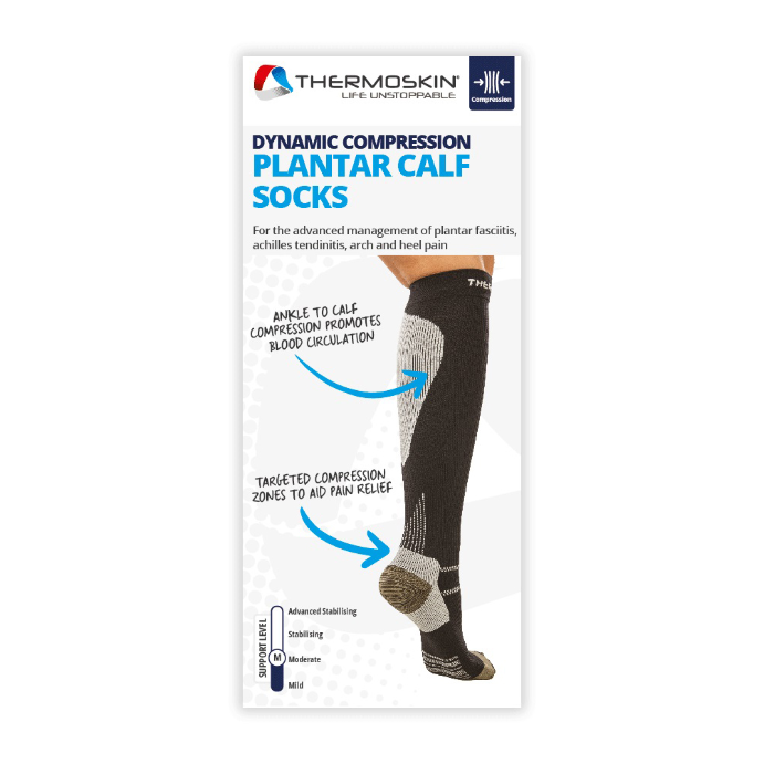 Thermoskin Plantar FXT Compression Socks Calf Large Black