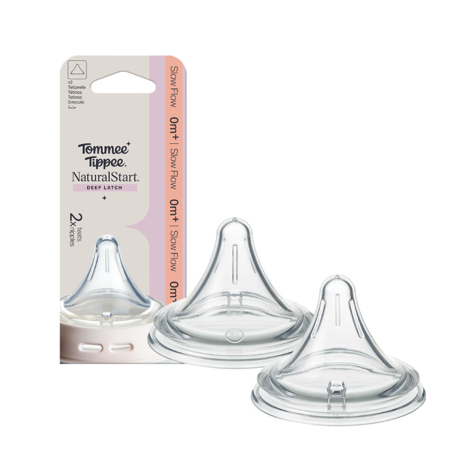 Tommee Tippee Deep Latch Slow Flow Teats X 2