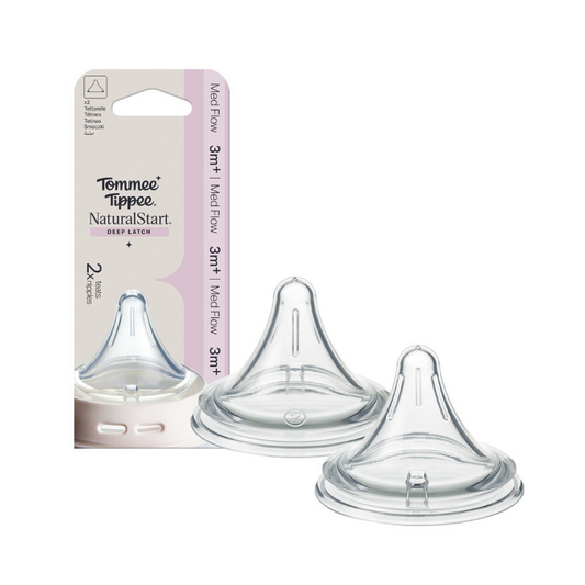 Tommee Tippee Deep Latch Medium Flow Teats X 2