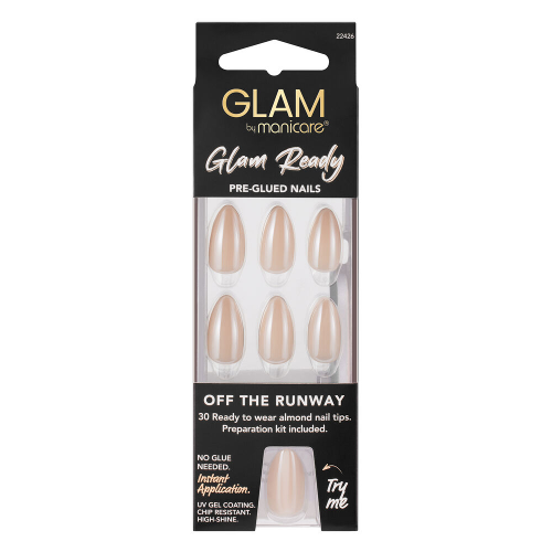 Glam by Manicare Glam Ready Pre-Glued Nails Off the Runway 30 Pack