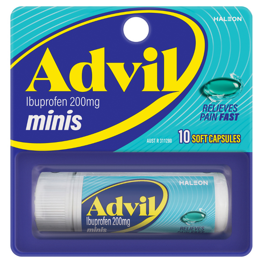 Advil Liquid Mini Caps 200mg 10 Pack