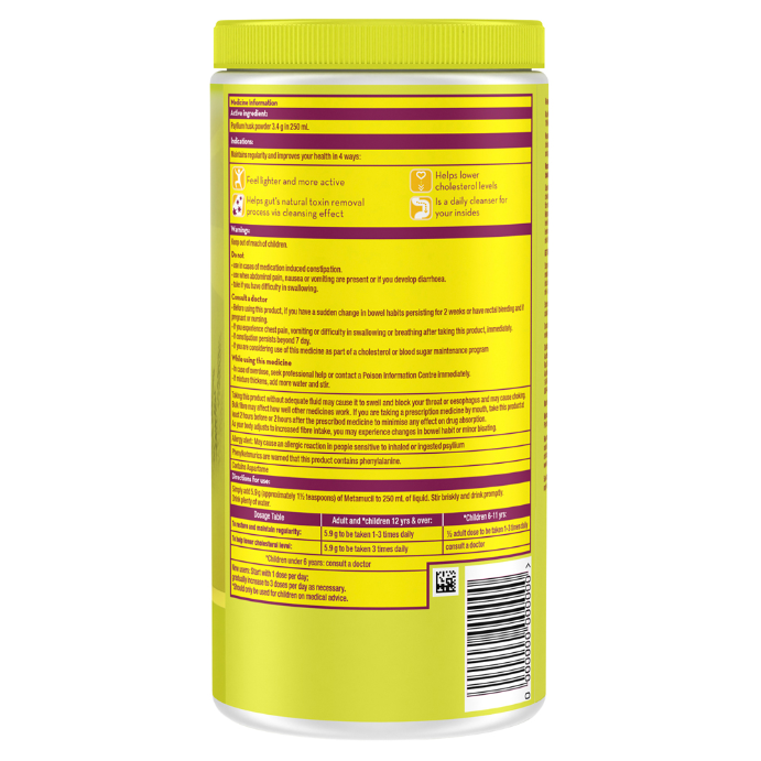 Metamucil Daily Fibre Supplement Lemon Lime Smooth 114 Doses 673g