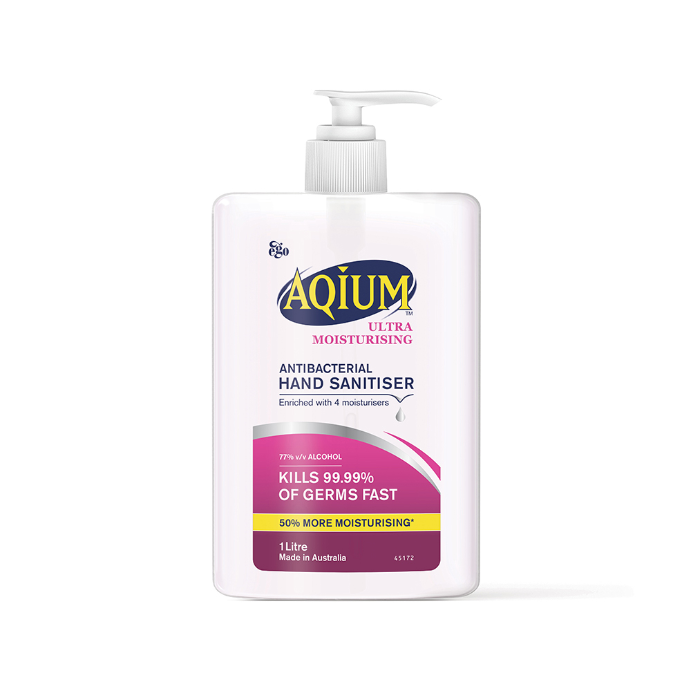 Ego Aqium Antibacterial Hand Sanitiser Ultra Hydrating 1L