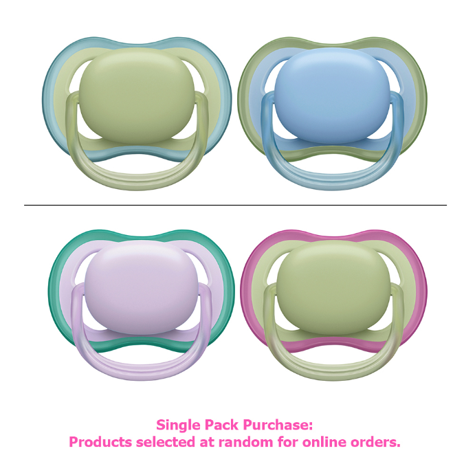 Philips Avent Ultra Air Soother 0-6 months Plain Mixed 2 Pack
