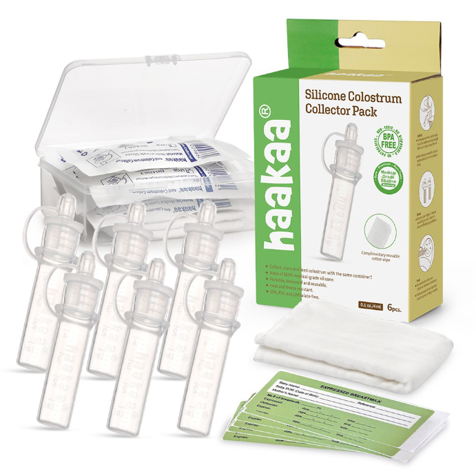 HAAKAA Silicone Colostrum Collector Set Pre-Sterilised 6 Pack