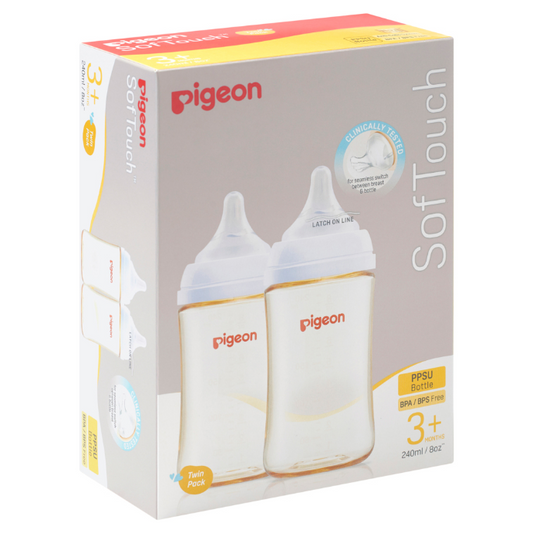 Softouch BPP Nursing Bottle PPSU Twin Pack 240mL