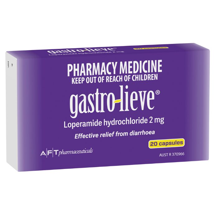 GASTRO-LIEVE Loperamide Hydrochloride 2 mg 20 Capsules