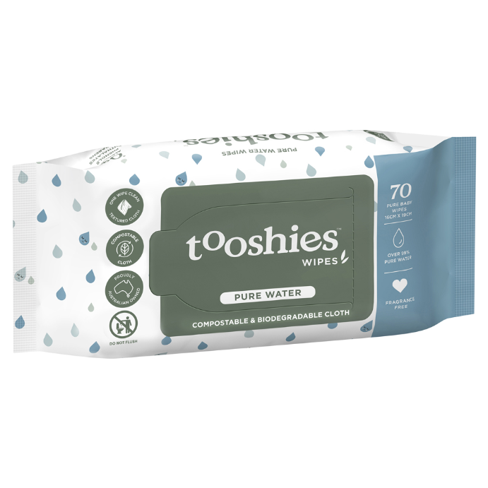 tooshies Eco Pure Water Baby Wipes 70 Pack
