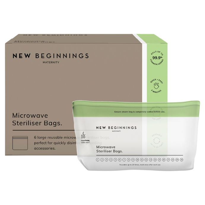 New Beginnings Microwave Steriliser Bags 6 Pack