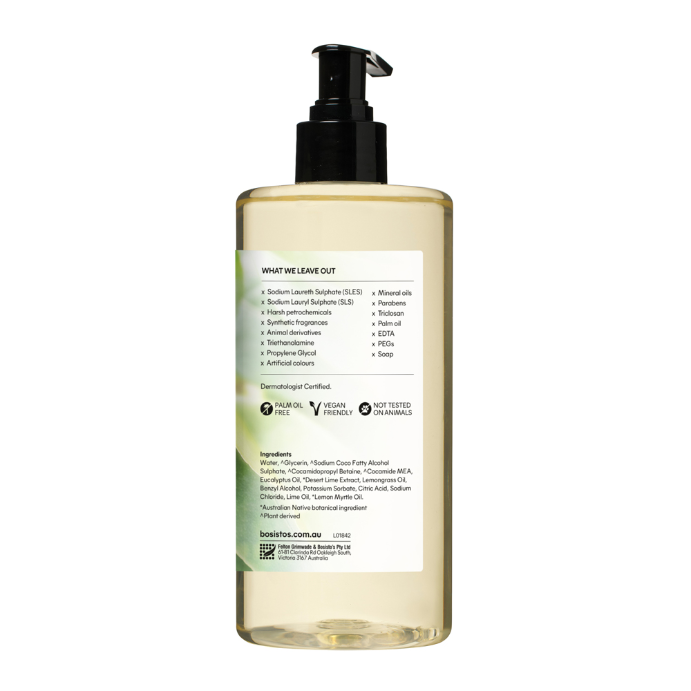 Bosisto's Desert Lime and Eucalyptus Hand Wash 500mL