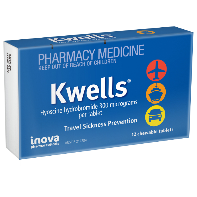 KWELLS Travel Sickness Prevention 12 Tablets