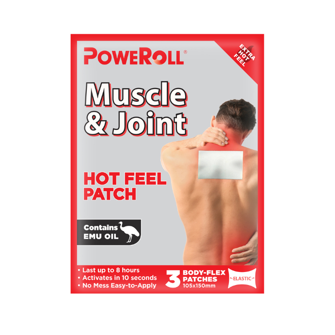 POWEROLL Muscle & Joint Hot Feel Patch 3 Pack