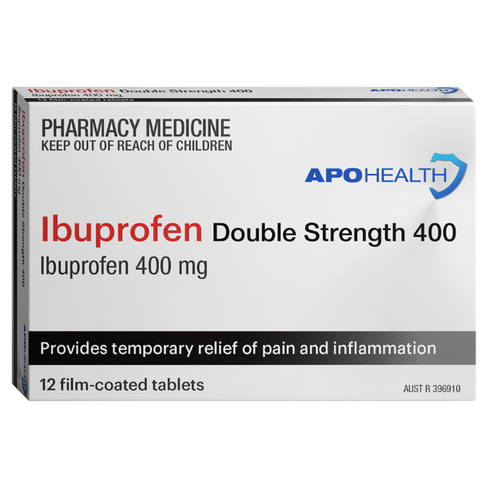 APO HEALTH Ibuprofen 400mg Blister Pack 12 Tablets