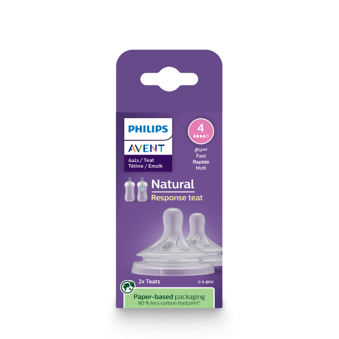 Philips Avent Natural Response Teats 3 month+ Flow 4 2 Pack