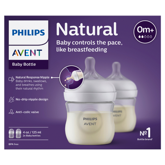 Philips Avent Natural Response 125mL Baby Bottle 2 Pack