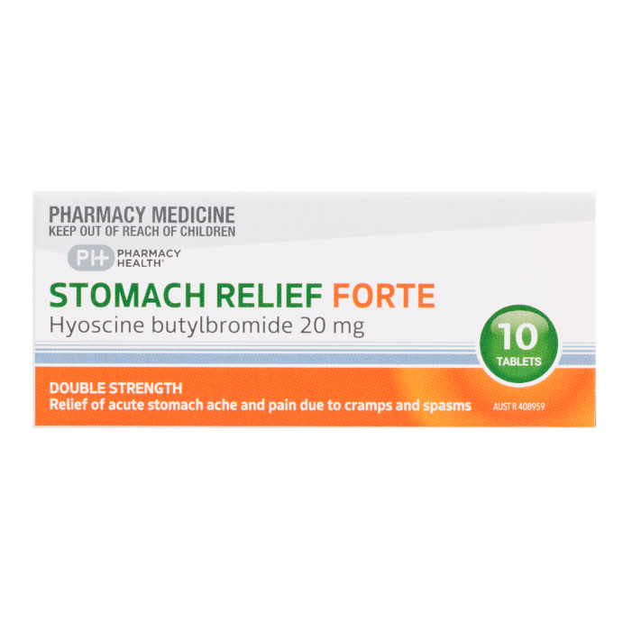 PHARMACY HEALTH Stomach Relief Forte 20mg 10 Tablets