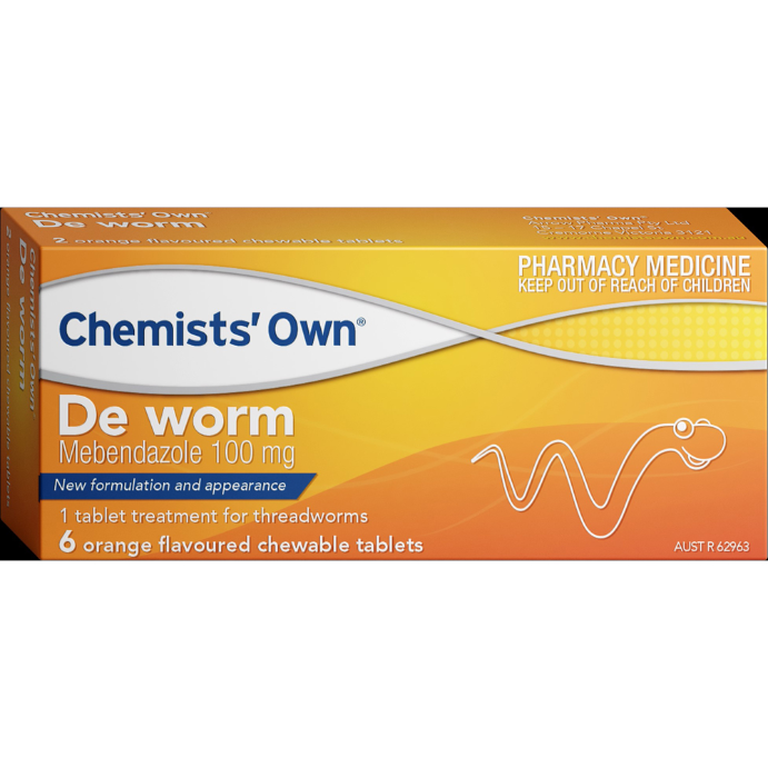 Chemists' Own De Worm 6 Chewable Tablets