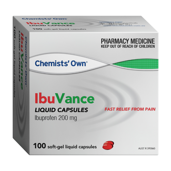 Chemists' Own IbuVance 200mg 100 Liquid Capsules