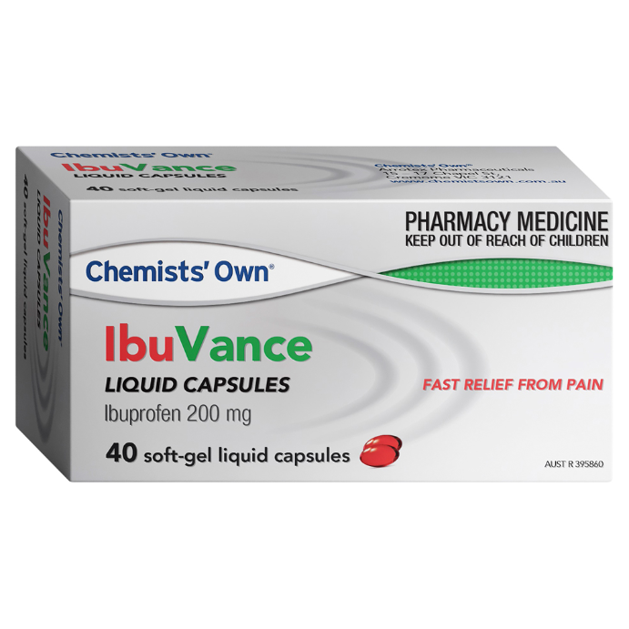Chemists' Own IbuVance 200mg 40 Liquid Capsules