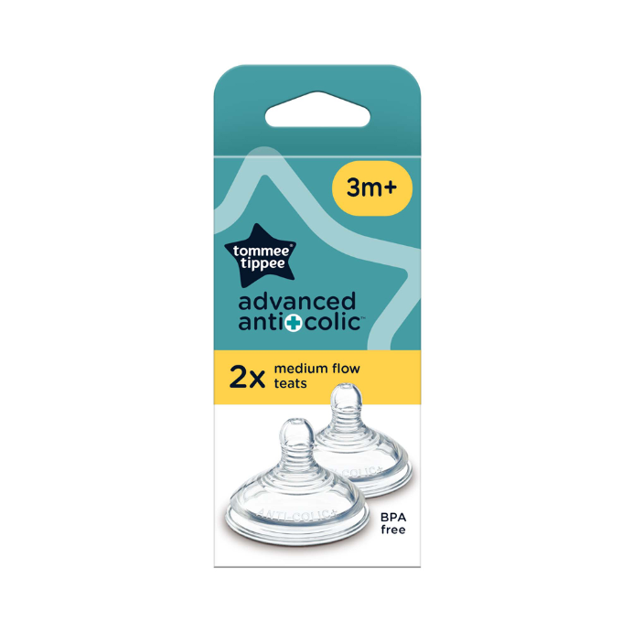 Tommee Tippee Advanced Anti Colic 3m+ Medium Flow Teats 2 Pack