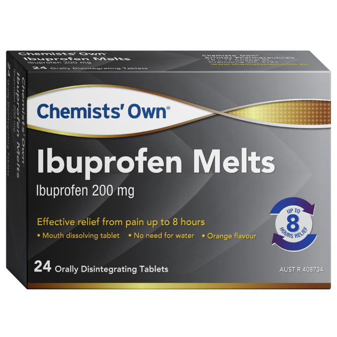Chemists' Own Ibuprofen Melts 200mg Blister Pack 24 Tablets