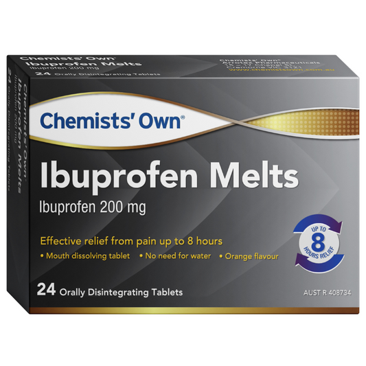 Chemists' Own Ibuprofen Melts 200mg Blister Pack 24 Tablets