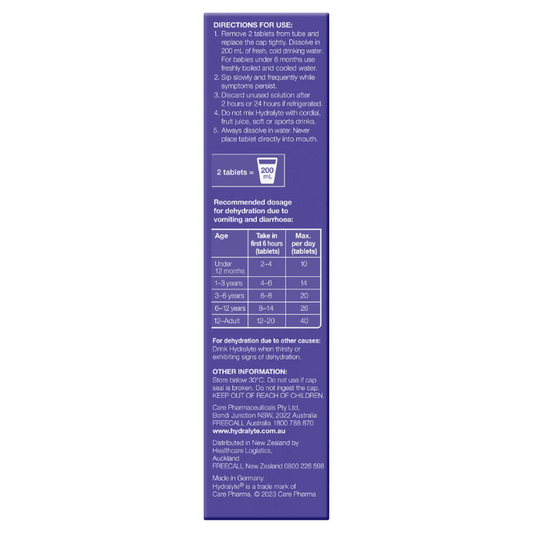 Hydralyte Passionfruit Kiwi Flavoured Effervescent Electrolyte 20 Effervescent Tablets