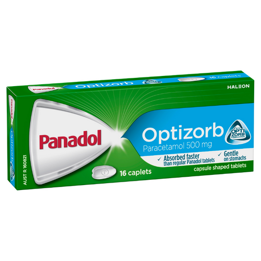 Panadol Optizorb Paracetamol 500mg 16 Caplets