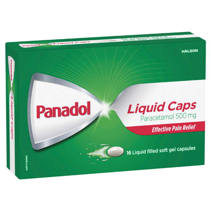 Panadol Liquid Caps 500mg Paracetamol 16 Liquid Capsules