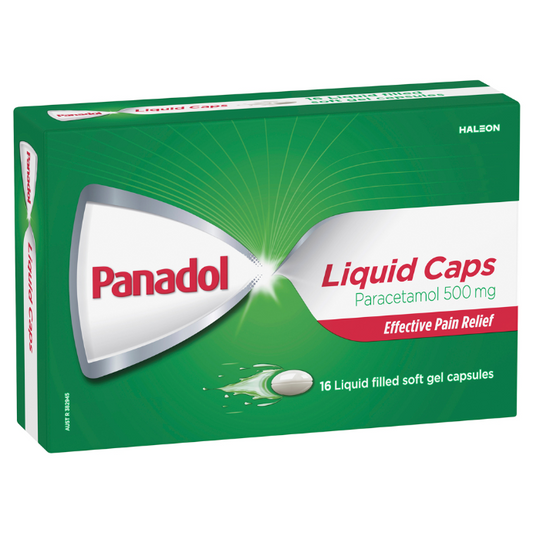Panadol Liquid Caps 500mg Paracetamol 16 Liquid Capsules
