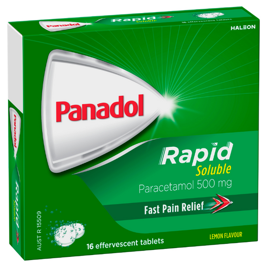 Panadol Rapid Soluble Paracetamol 500mg 16 Effervescent Tablets
