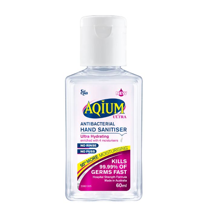 Ego Aqium Antibacterial Hand Sanitiser Ultra Hydrating 60mL