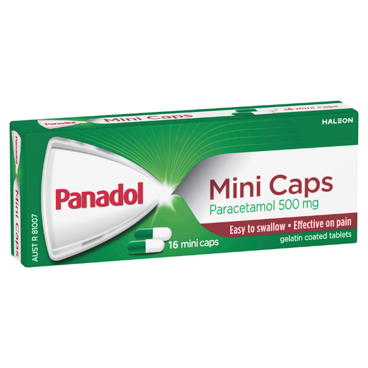 Panadol Mini Caps Paracetamol 500mg 16 Capsules