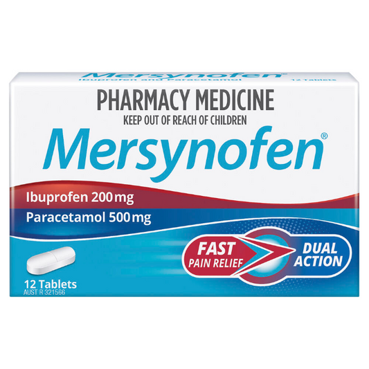 MERSYNOFEN Paracetamol & Ibuprofen 12 Tablets