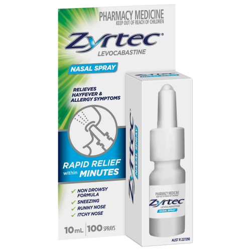 Zyrtec Levocabastine Nasal Spray 10mL 100 Sprays