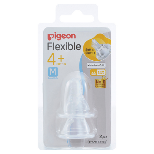 Pigeon Peristaltic Slim Neck Teat Medium 2 Pack