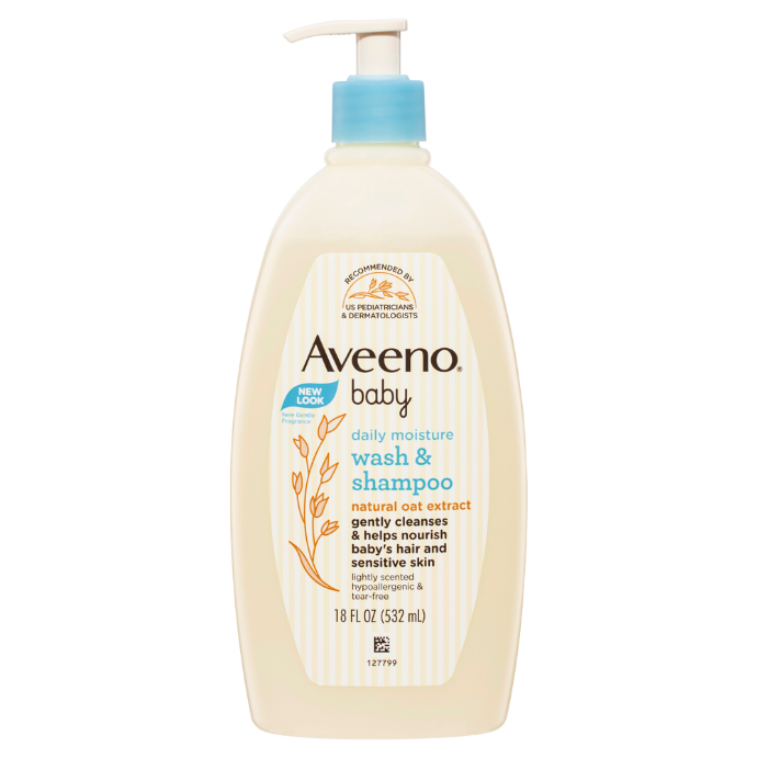 Aveeno Baby Daily Moisture Wash & Shampoo 532mL