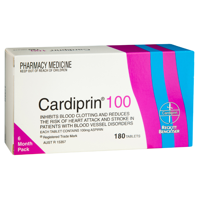 Cardiprin Aspirin 100mg 180 Tablets