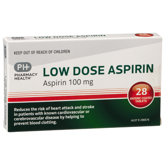 PHARMACY HEALTH Low Dose Aspirin 100mg 28 Tablets