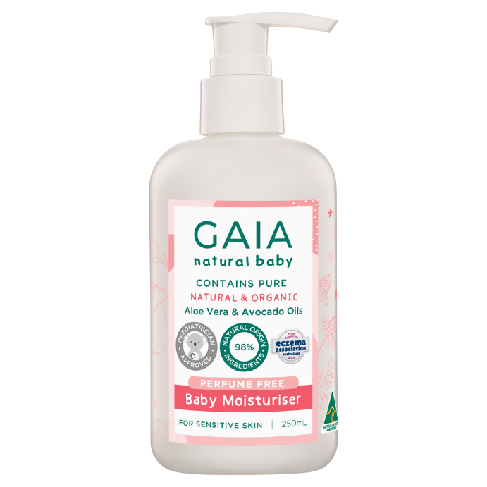 GAIA Natural Baby Perfume Free Baby Moisturiser 250mL