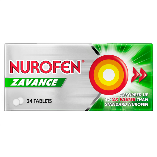 Nurofen Zavance Ibuprofen Sodium Dihydrate 256mg 24 Tablets