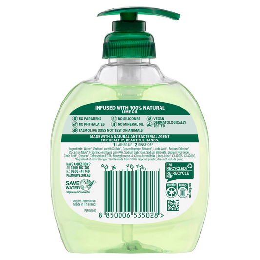 Palmolive Antibacterial Odour Eliminating Lime Hand Wash 250mL
