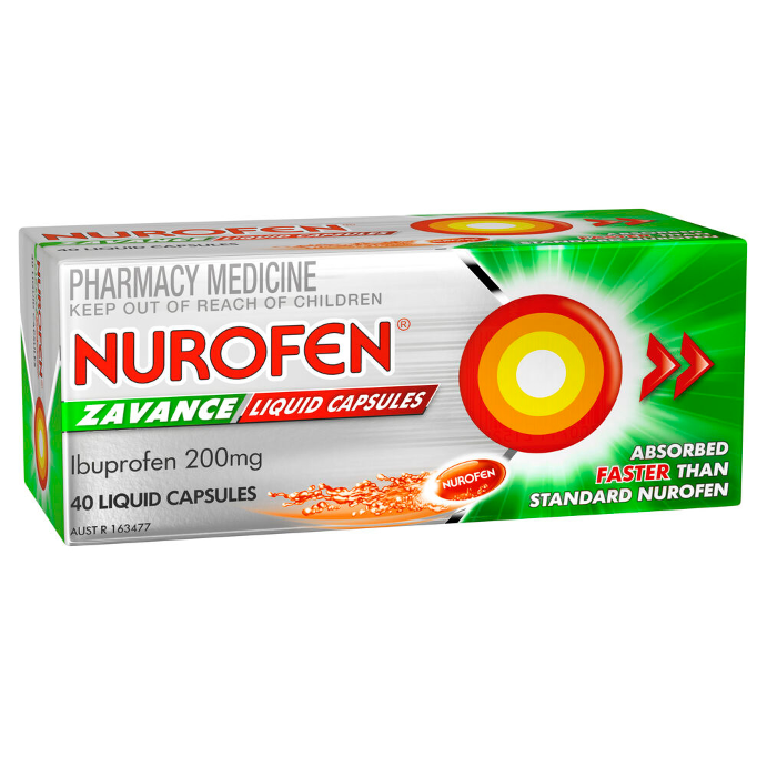 Nurofen Zavance Ibuprofen 200mg Liquid Capsules 40 Capsules
