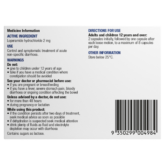 Chemists' Own Diarrhoea Relief 12 Capsules