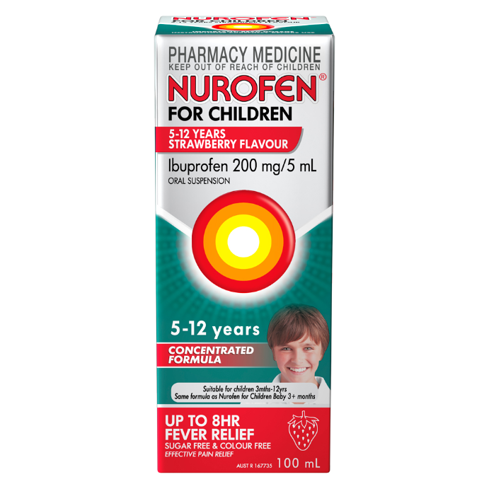 Nurofen For Children 5-12 Years Strawberry Flavour 100mL