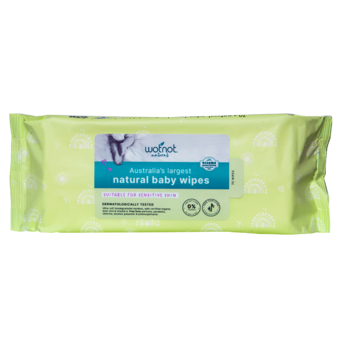 WOTNOT Naturals 100% Natural Baby Wipes 70 Pack