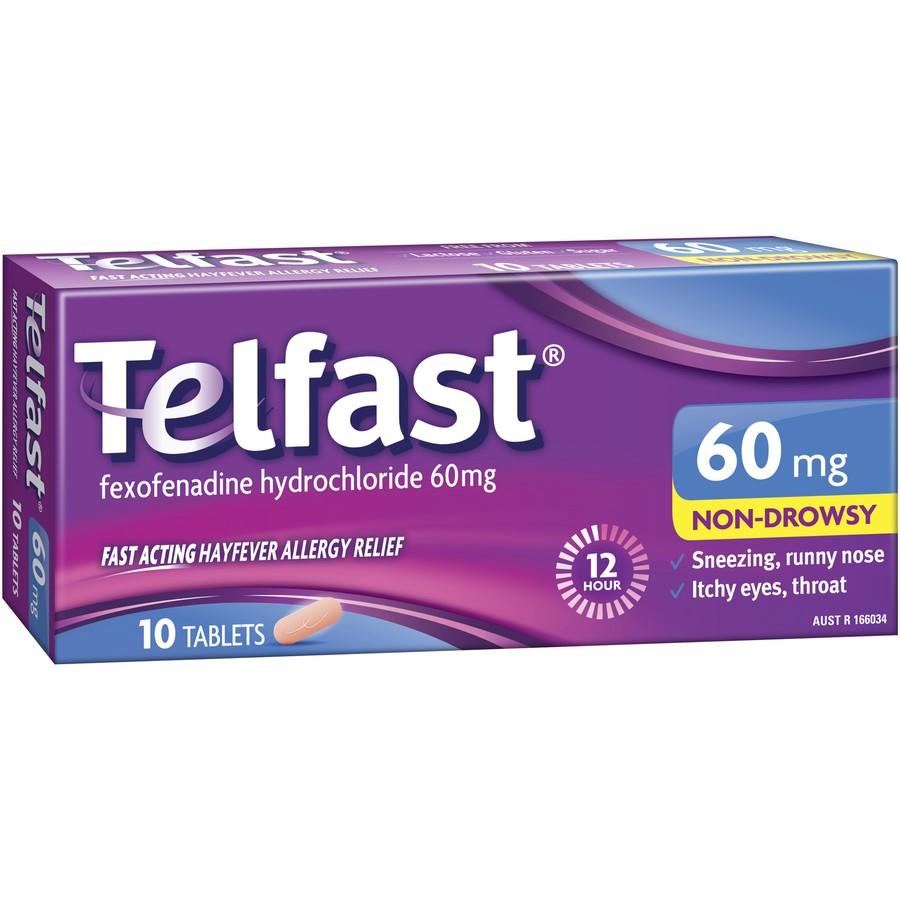 Telfast 60mg Non-Drowsy Tablets 10 Pack