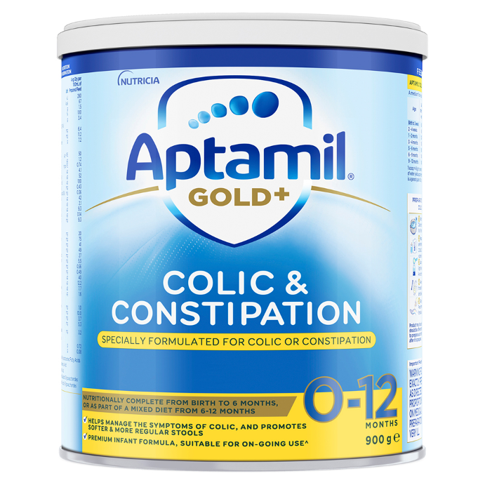 Aptamil Gold+ Colic & Constipation Infant Formula 0 - 12 Months 900g