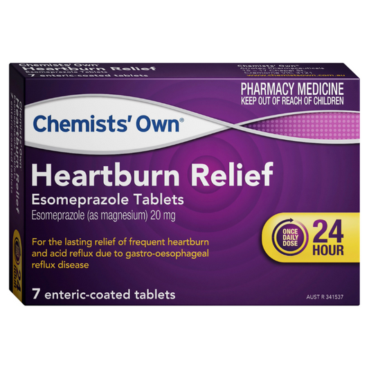 Chemists' Own Heartburn Relief Esomeprazole 20mg 7 Tablets